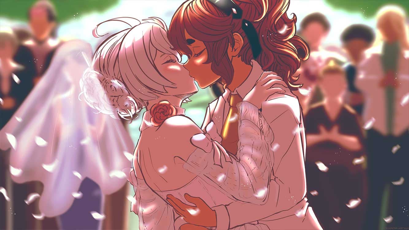 Mobile Suit Gundam akhirnya mengkonfirmasi pernikahan Yuri