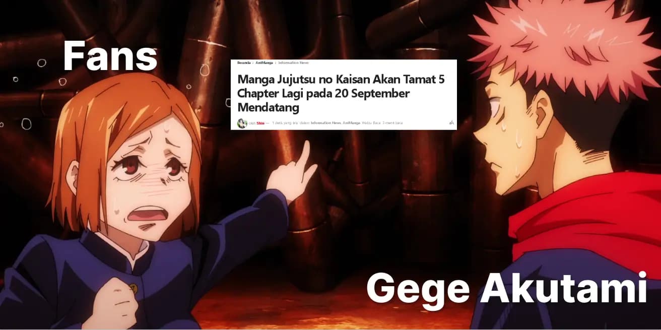 Manga Jujutsu no Kaisan Akan Tamat 5 Chapter Lagi pada 20 September Mendatang