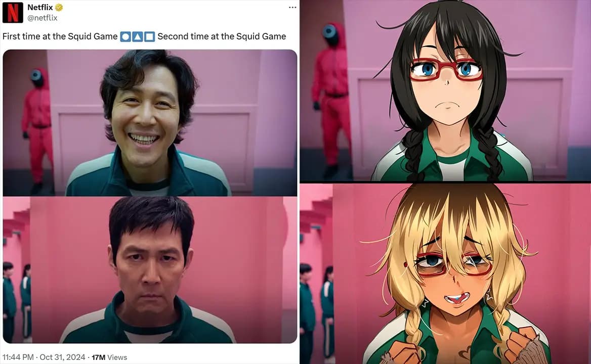 Meme Squid Game Jadi Inspirasi Fans Anime Buat Ekspresi Karakter Ikonik!