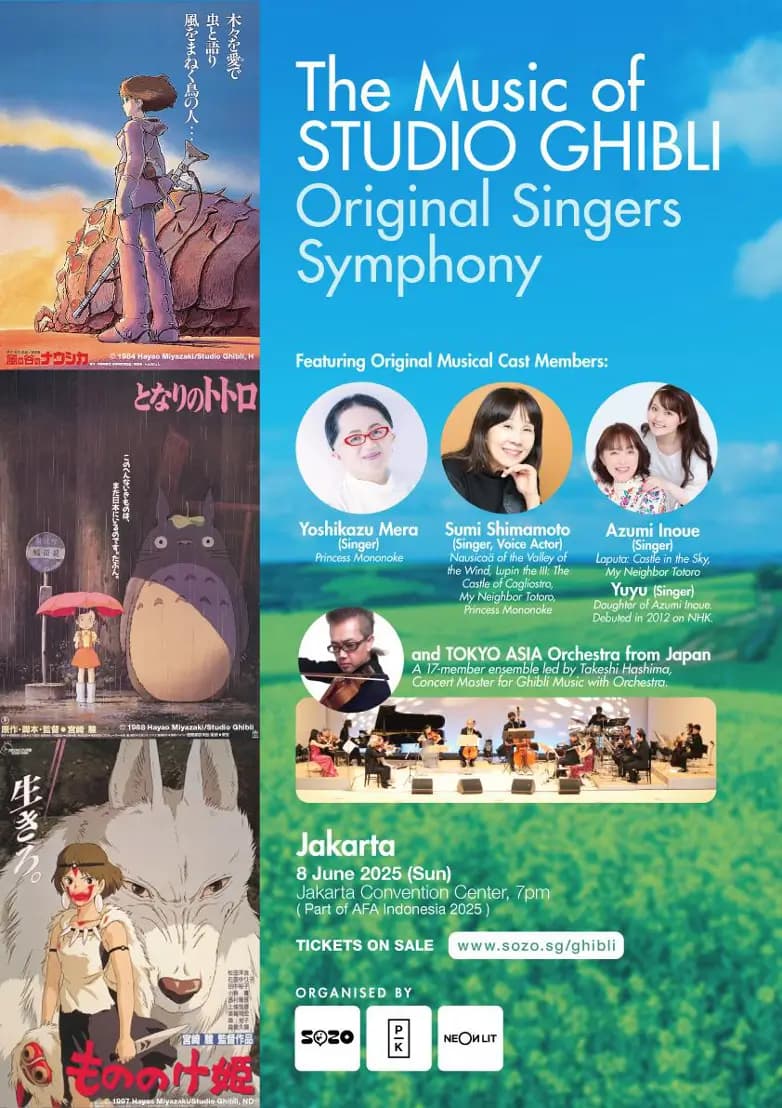 Ghibli Lovers, Tiket Tambahan Studio Ghibli Symphony di AFAID 2025 Sudah Tersedia!