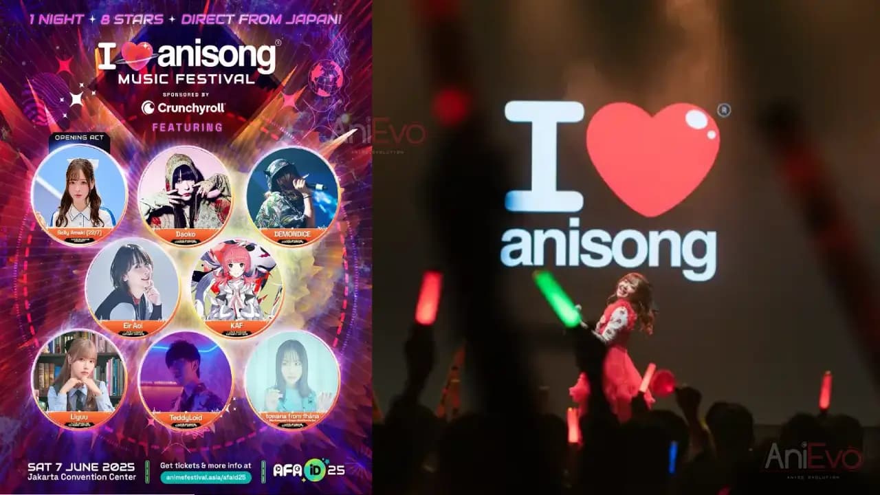 Konser I Love Anisong AFAID 2025 Hebohin Jakarta, 8 Bintang Jepang Bikin Penonton Gak Bisa Diam!
