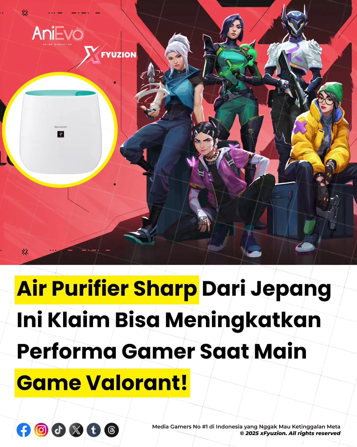 Air Purifier Sharp Jepang Ini Klaim Bisa Meningkatkan Performa Gamer Saat Main Game Valorant!