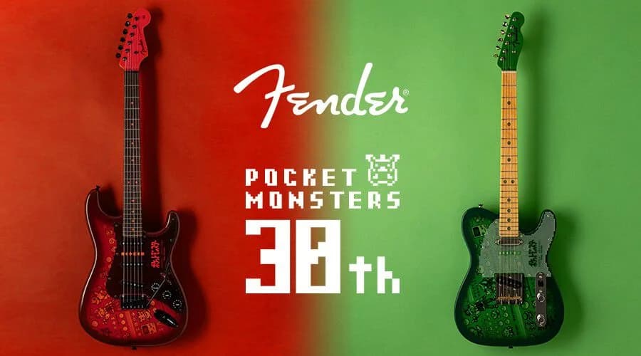 Pokemon x Fender Rilis Gitar Edisi Pokemon Red & Green!