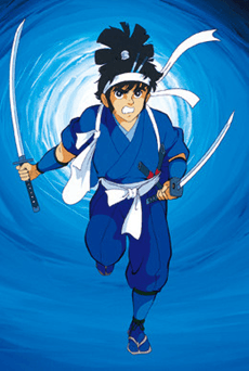 Poster Shounen Miyamoto Musashi: Wanpaku Nitouryuu