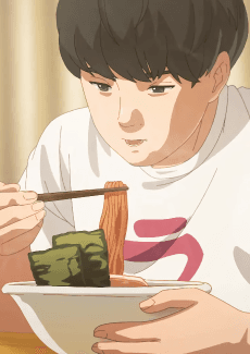 Poster Shinya Ramen no Yuuwaku: SUNTORY Karada wo Omou All-Free CM